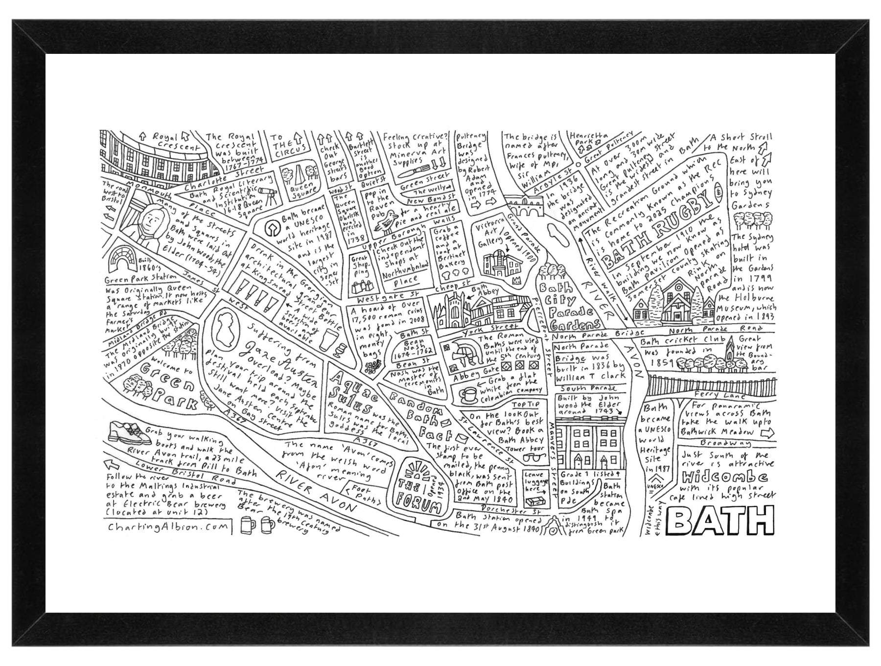 Bath Illustrated Map