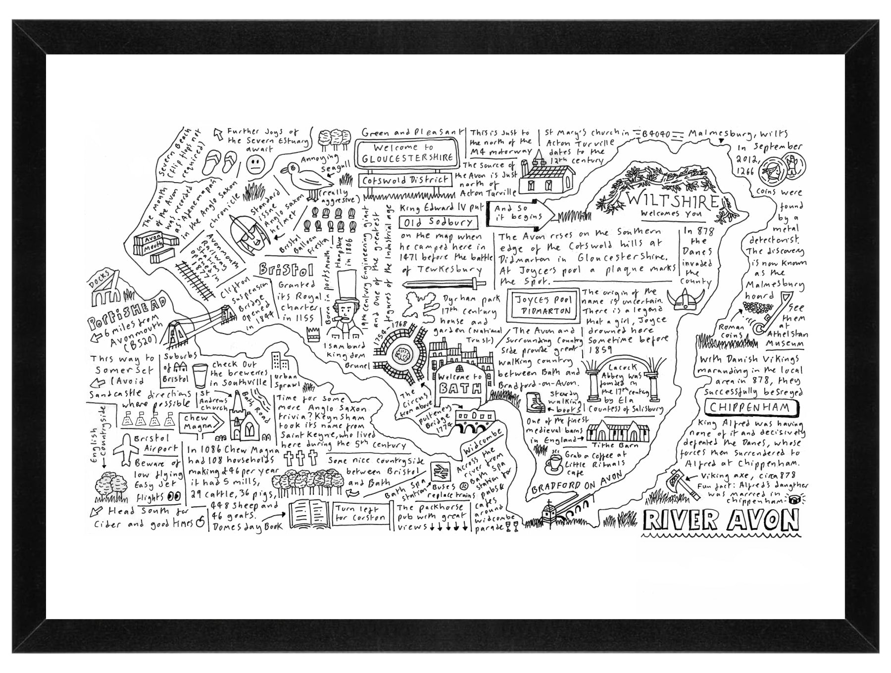 River Avon Illustrated Map